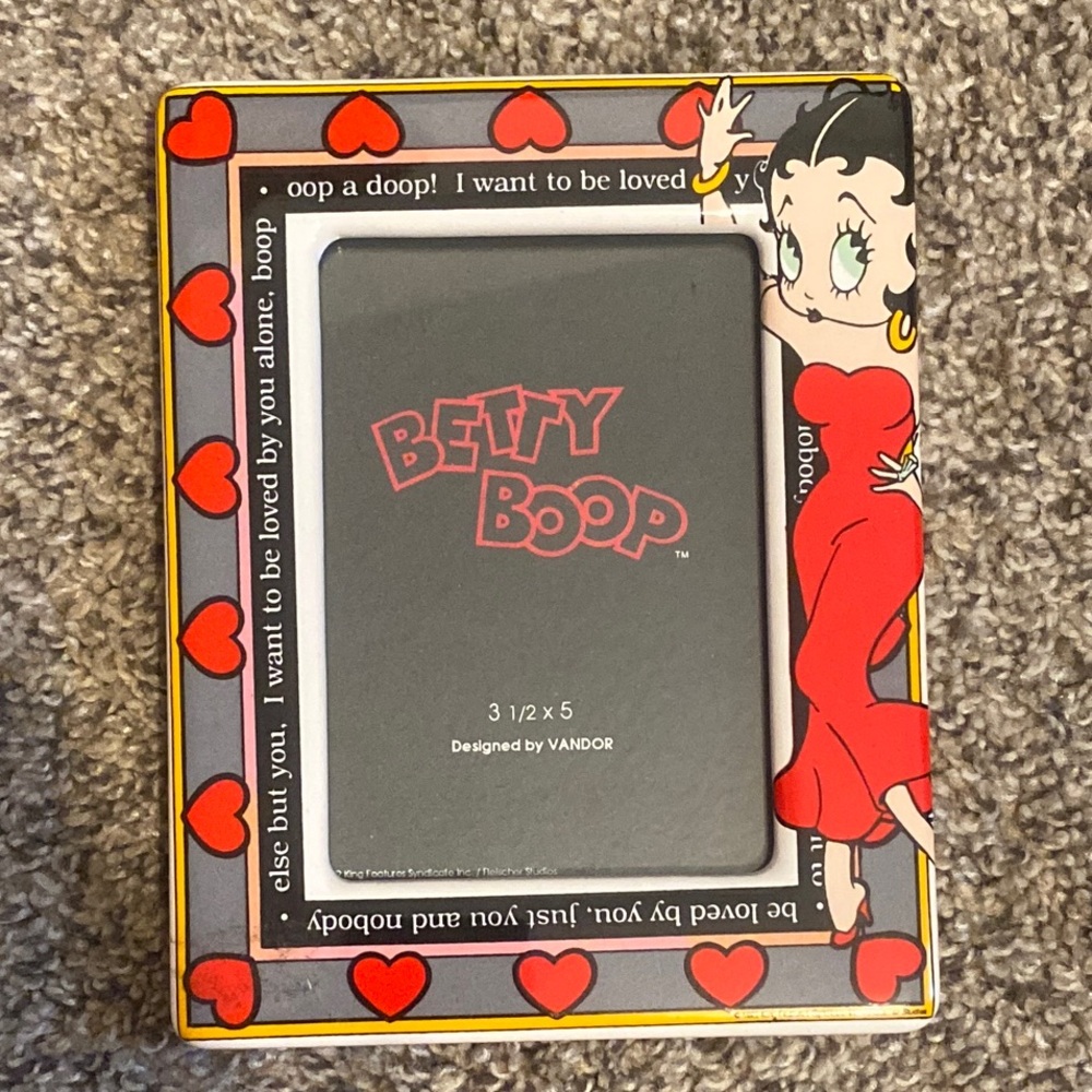 Betty Boop Vandor I Want To Be Loved By You 3 1/2 X 5 Picture Frame